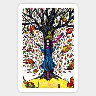 'AUTUMN WITCHERY' Sticker